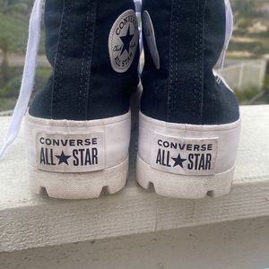 Converse women size 6 black 6 1/2 trending platform sole